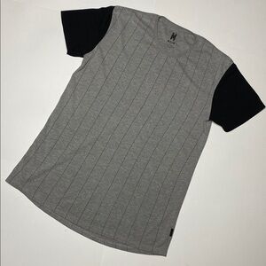 Cotton On Gray and Black Pinstripe Tee